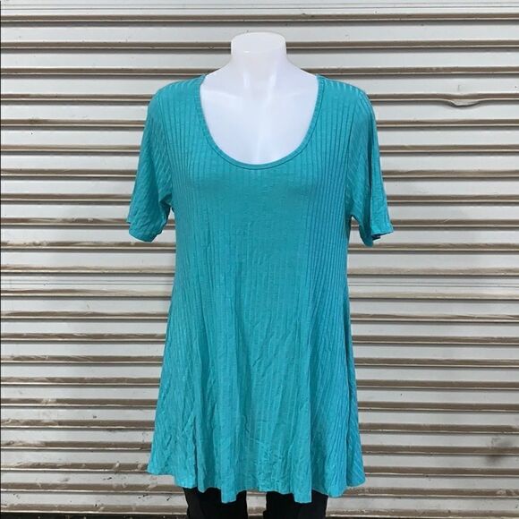 🛍️LuLaRoe size medium teal long top - Picture 3 of 7